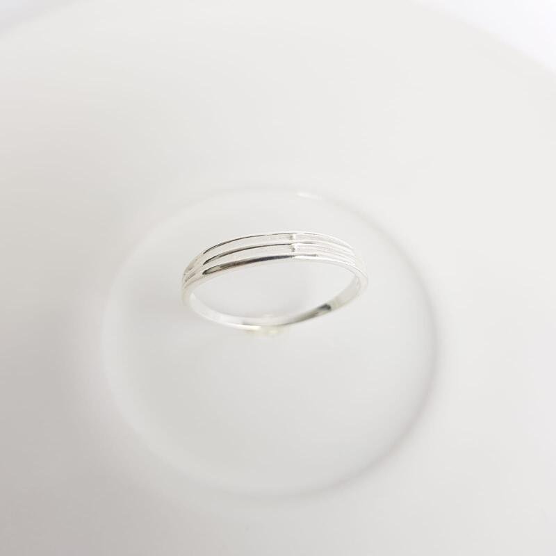 Anel Aro Triplo Prata 925 - Imagem 2