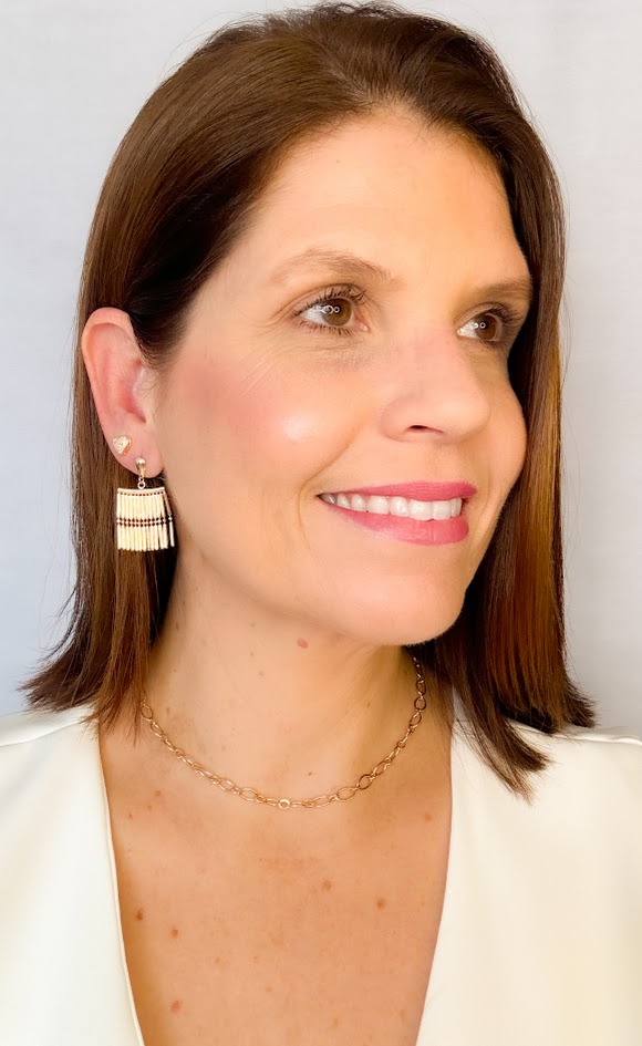 Brinco com Franja Banho Dourado - Imagem 2