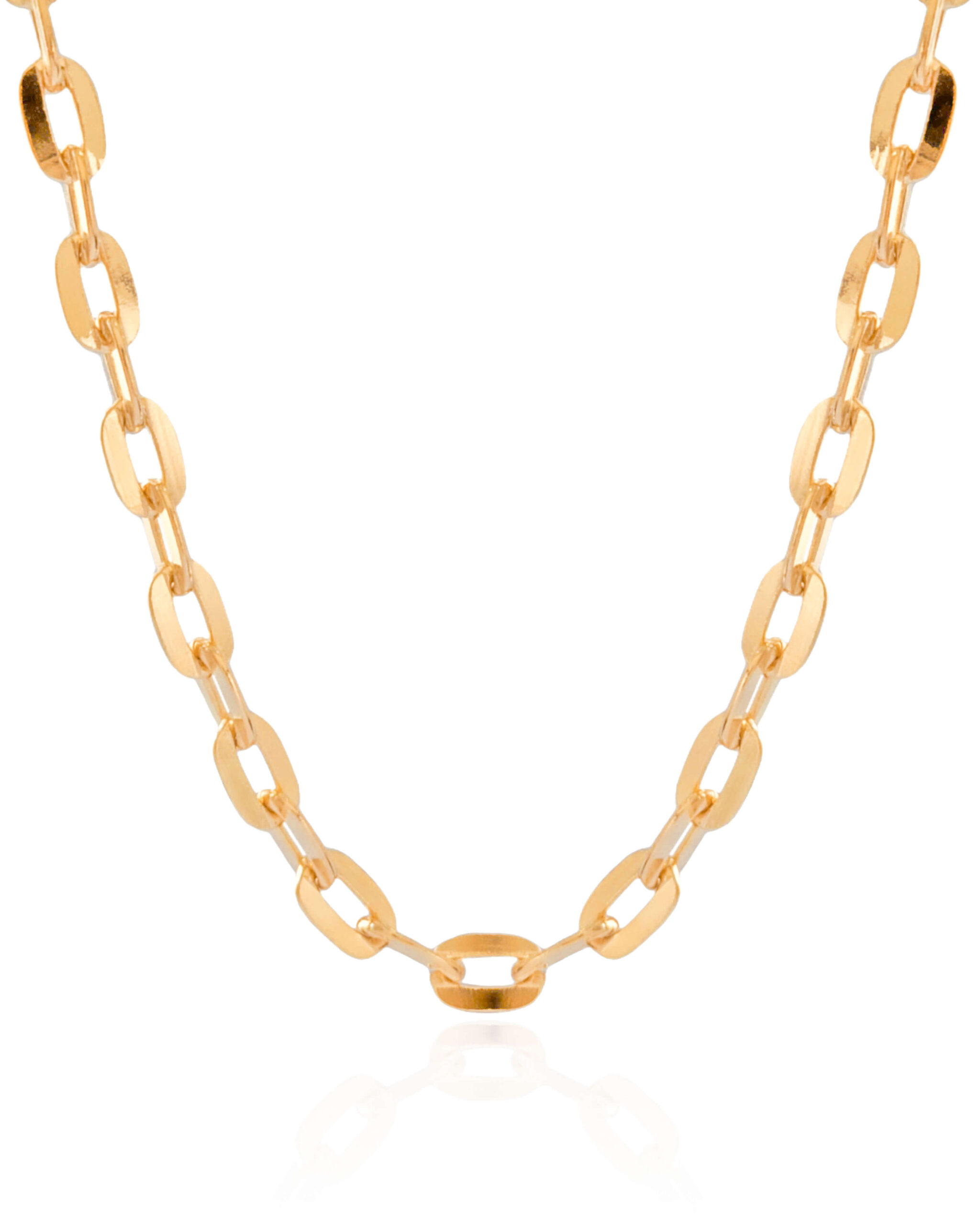 Choker Elos Ovais Banho Dourado - Imagem 3